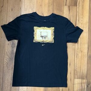 Nike Black Tee with Gold Frame Graphic